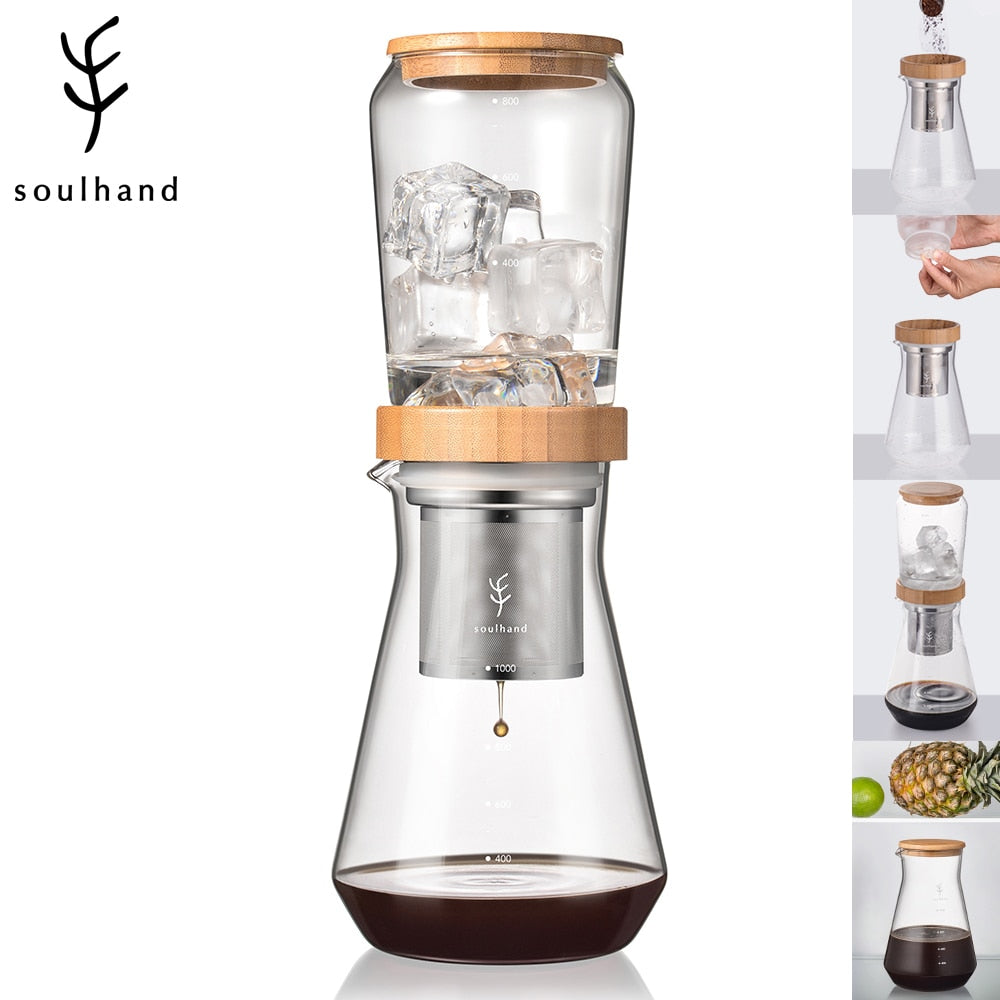 Soulhand Iced Coffee Maker Quick Brew Drip Coffee Maker with Adjustable  Dripper for Coffee and Tea
